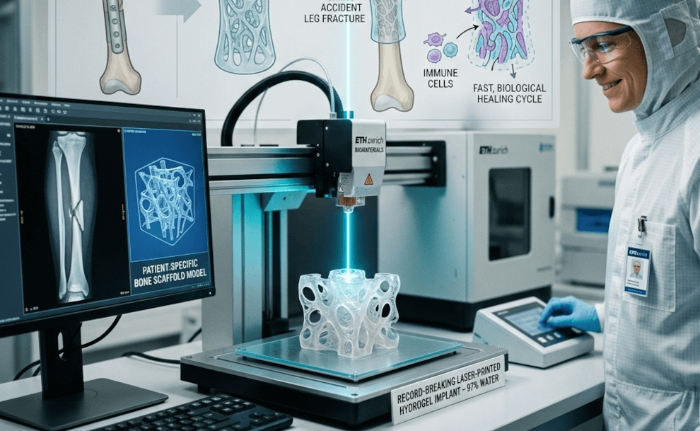 Record-Breaking Laser Tech Creates Soft Implants for Hard Bones